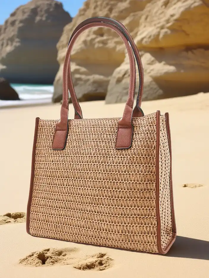 Royalfashion Große Strohtasche für Damen im Sommer