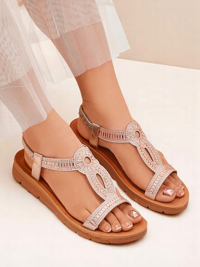 Royalfashion Damensandalen mit dekorativen Riemchen Ava Shine