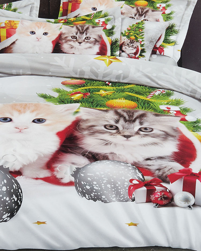 Royalfashion Weihnachtsbettwäsche 200x220 4-teiliges Set