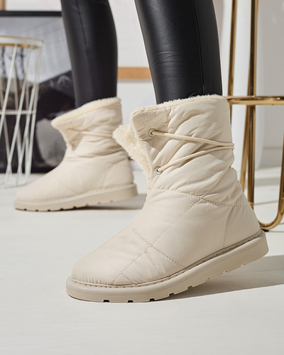 Beige Damenschuhe a'la Schneestiefel Amirfu- Footwear