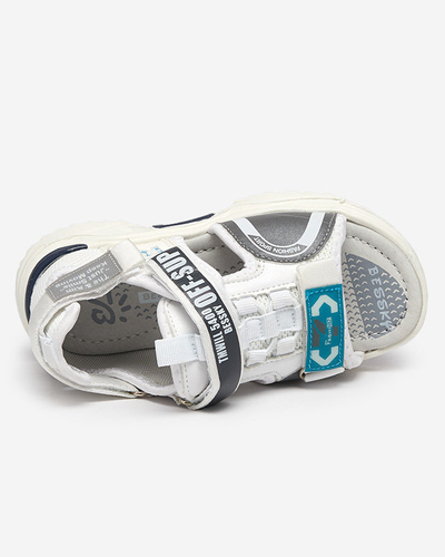 Weiße Kindersandalen mit Klettverschluss von Wukapi - Schuhe