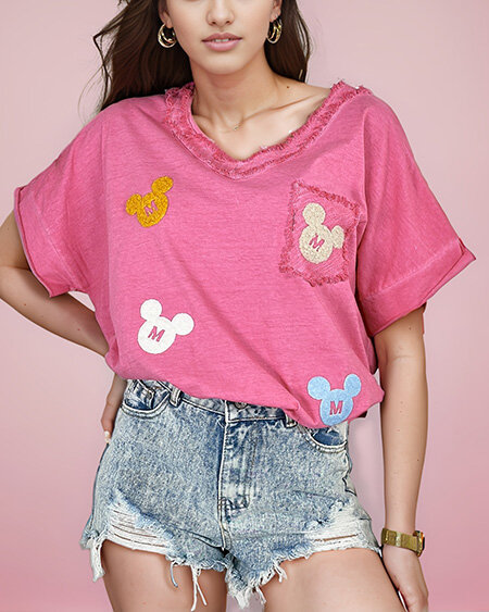 Royalfashion Damen-T-Shirt mit Patches