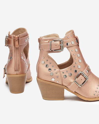 Рожево-золоті ботильйони з форсунками Farrcy- Footwear