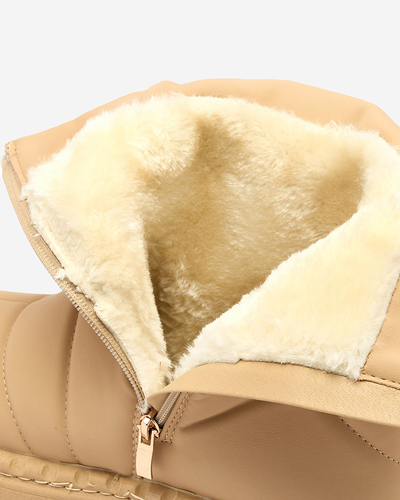 Royalfashion Camel Damenstiefel a'la Schneestiefel Oterika