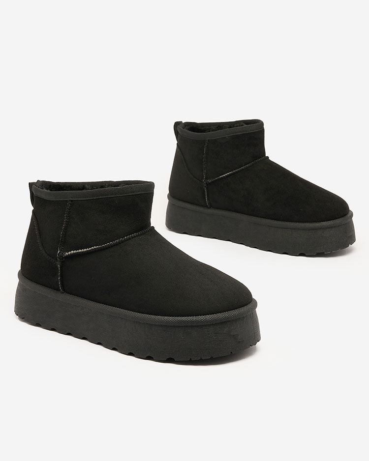 Royalfashion Schwarz Damen Plateau Schneestiefel Ersinella