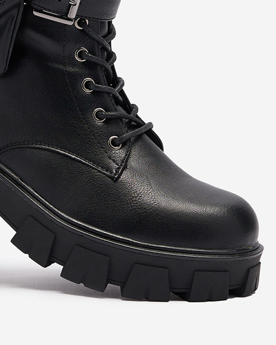 OUTLET Schwarzer Damenstiefel mit Tasche Feffle- Footwear