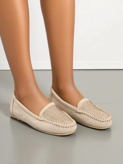 Royalfashion Жіночі мокасини з стразами Ezuess