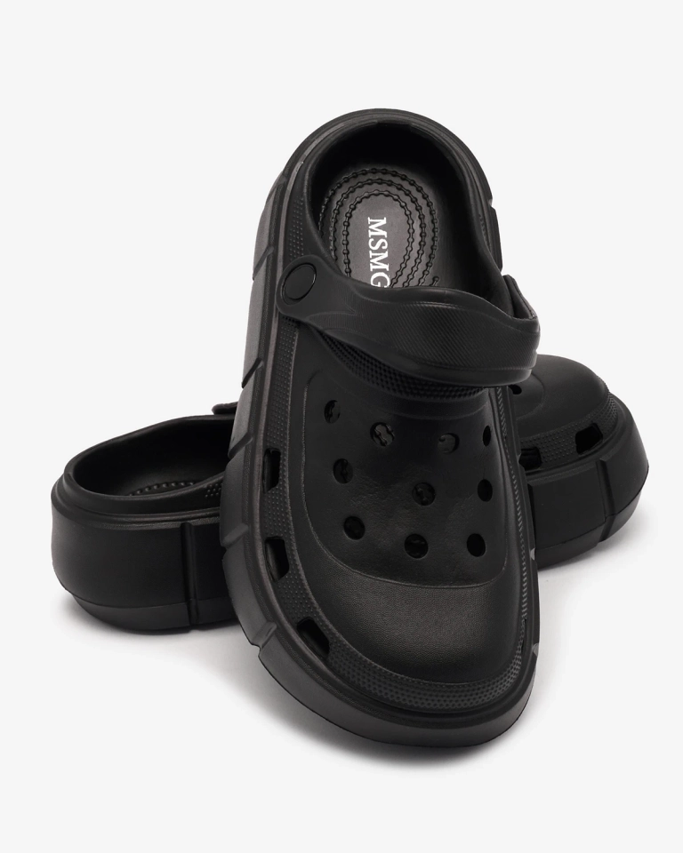 Royalfashion Schwarze Damen-Flip-Flops mit durchbrochener Verzierung Mightty