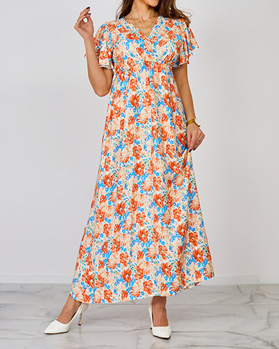 Royalfashion Damen Midikleid mit Blumenmuster