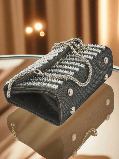 Royalfashion Damen Clutch Handtasche mit Zirkonia Elira Dusk