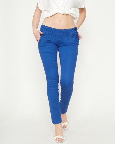 Cobaltstoff Damenhose mit niedriger Taille - Kleidung