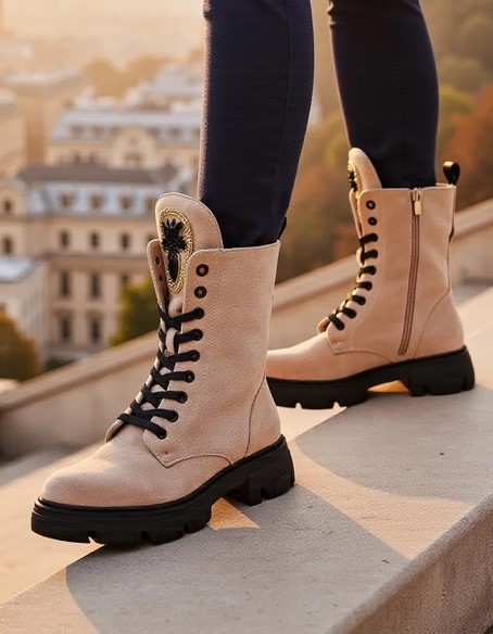 Royalfashion Eco-Wildleder Damen Arbeitsstiefel Moxox