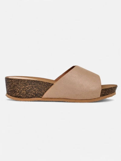 Royalfashion Damen Sandalen auf einem niedrigen Wedge Maderas