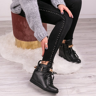 Black sneakers on Sinnea indoor wedges - Footwear