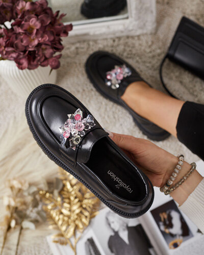 Royalfashion Damen Mokassins mit bunten Perlen Karonia