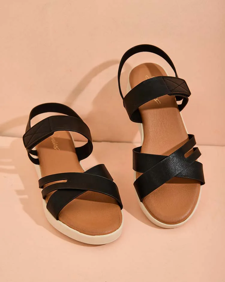 Royalfashion Damen Sinom Sandalen aus Öko-Leder