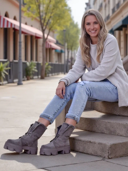 Royalfashion Жіночі чоботи на шнурівці Cavenma