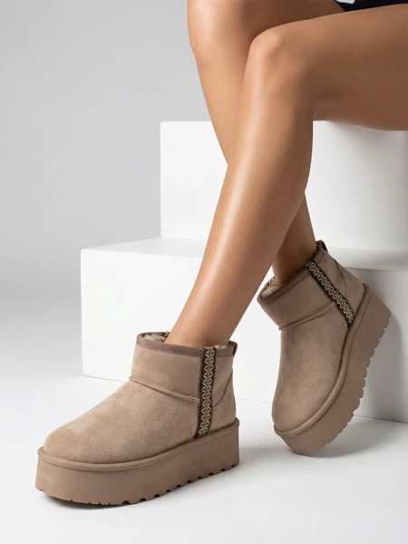 Royalfashion Kurze Stiefel Damen Schneestiefel Stil Haluzi