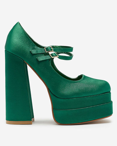 Grüne Damen hohe Stiletto-Pumps Elika - Footwear