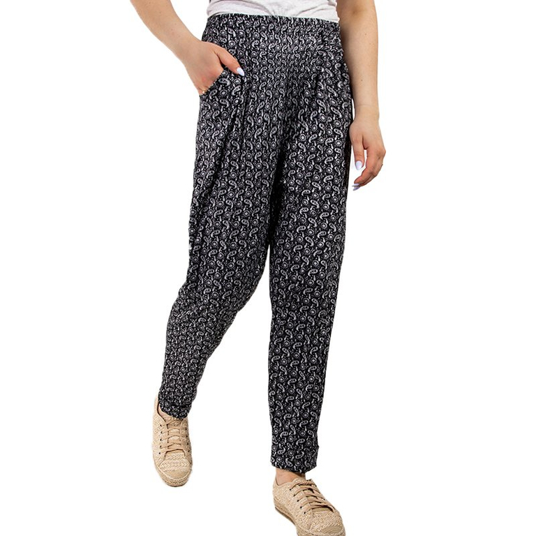 Gemusterte Damen-Stoffhose PLUS GRÖSSE - Kleidung