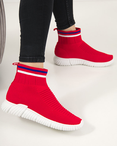 OUTLET Roter Damen-Sportschuh mit hohem Knöchel von Deloni - Schuhe