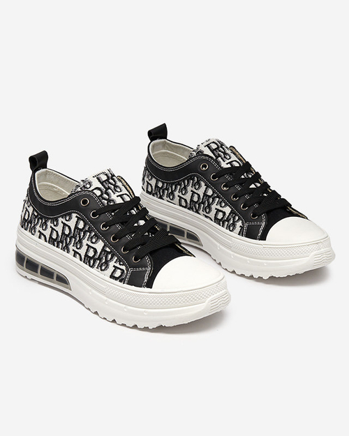 Sneakers Livia в Чорно-Білому Кольорі з Платформою