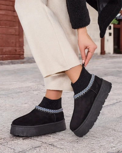 Royalfashion Kurze Damen Schneestiefel à la Nananna