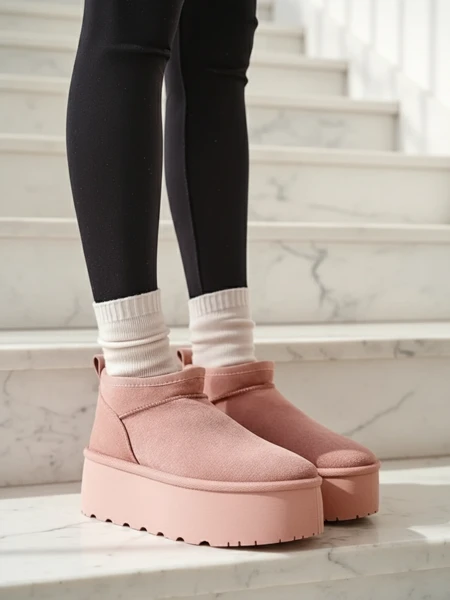 Royalfashion Damen Kurzstiefel a'la Schneestiefel Ozozi