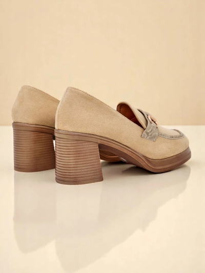 Royalfashion Damen-Loafers mit Blockabsatz Apareus