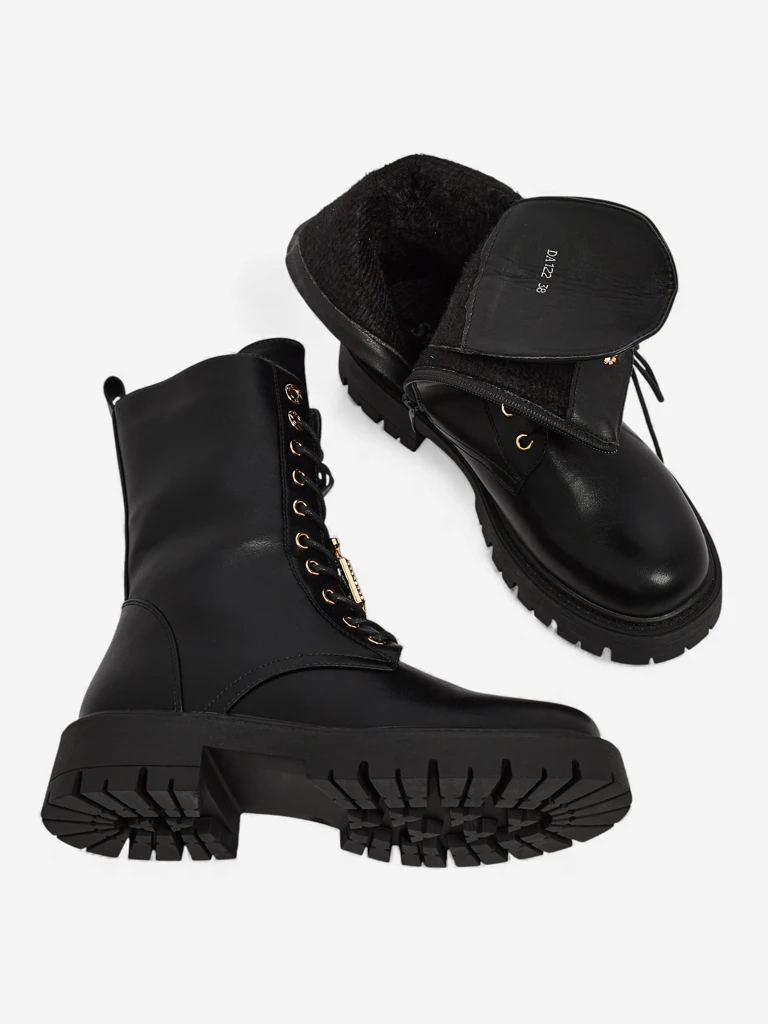 Geschnürte Damenstiefeletten Venit aus Öko-Leder