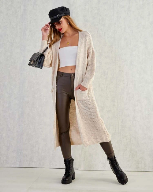 Жіночий в'язаний светр-покривало Royalfashion