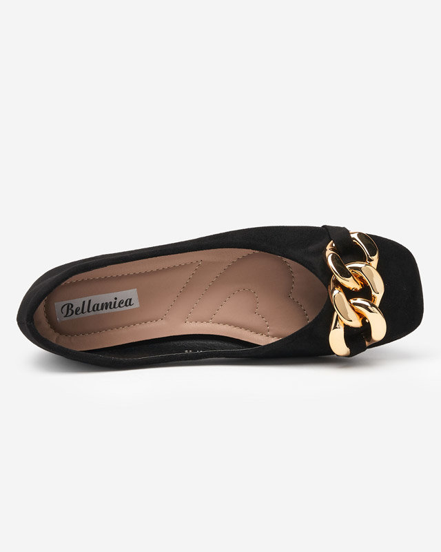 Schwarze Damen-Ballerinas mit Caviene-Ornament - Footwear
