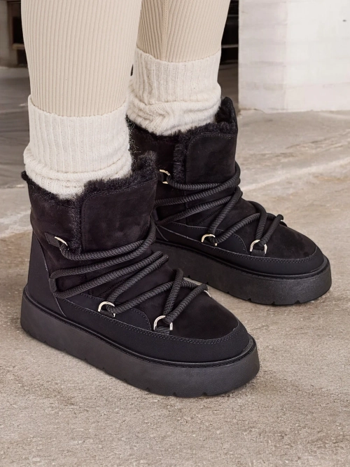 Жіночі зимові чоботи на шнурках Royalfashion Liloz