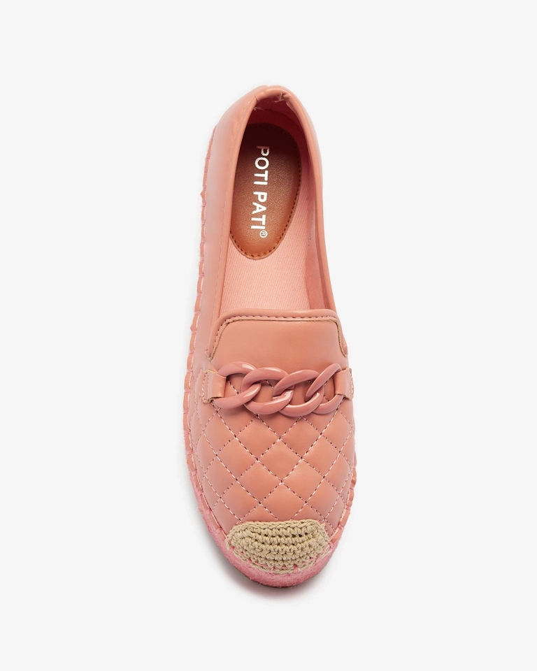 Damen verschönerte Plateau-Espadrilles in rosa Keliga - Schuhe