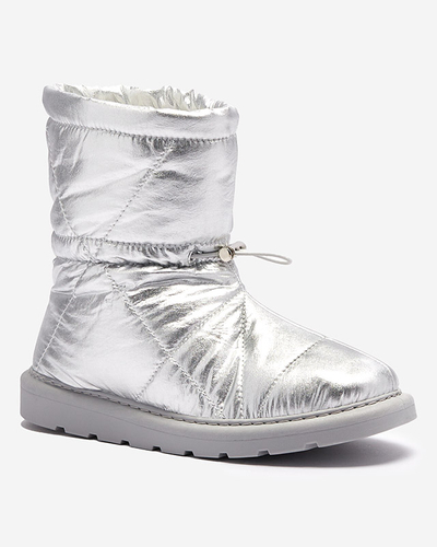 Silberne Damen Isolierte Stiefel a'la Schneestiefel Kaliolen - Footwear