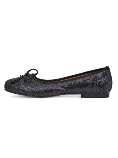 Royalfashion Damen Ballerinas mit Glitzer und Schleife Aramie
