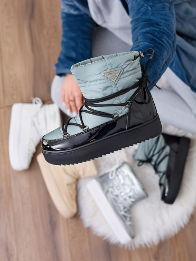 Royalfashion Damen-Schlupfstiefel a'la Schneestiefel in blau Vevnose