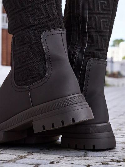 Royalfashion Damen Slip-On Stiefel Bezzonu