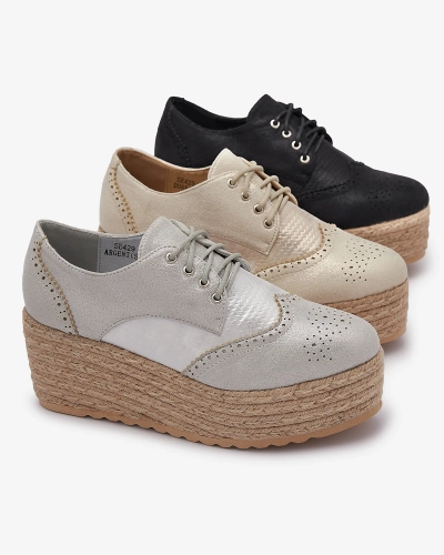 Чорні жіночі напівчеревики на платформі Jacais- Footwear