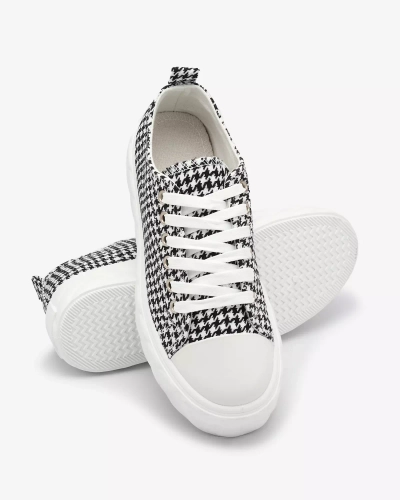 Royalfashion Schwarz-weiße Damen-Sneaker aus Pep Aderin