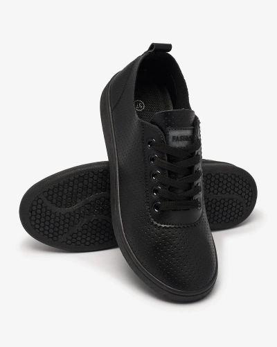 Royalfashion Damen durchbrochene Sneaker in schwarz Akeria