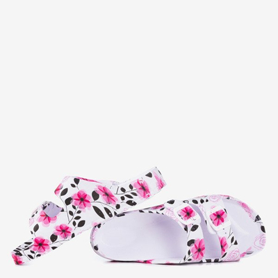 Weiß - Fuchsia-Gummi-Flip-Flops Lito - Schuhe 1