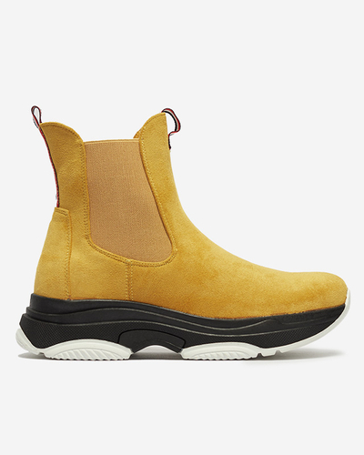 Gelbe isolierte Damenstiefel aus Öko-Wildleder Ducti - Footwear