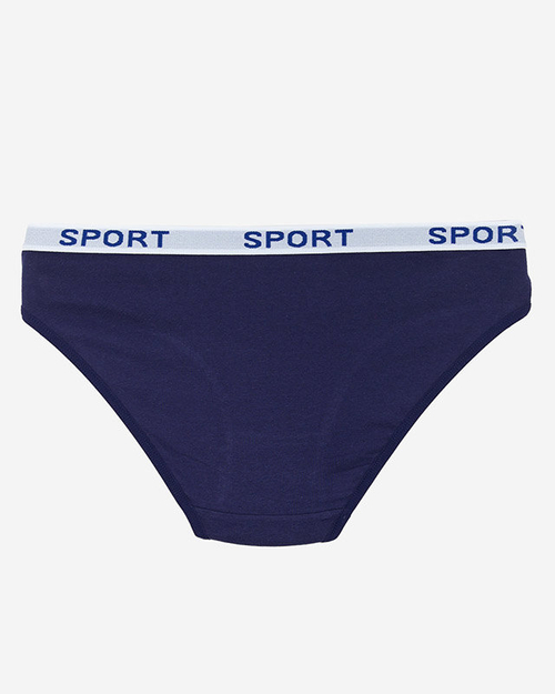 Трусики бавовняні темно-сині жіночі - Нижня білизна