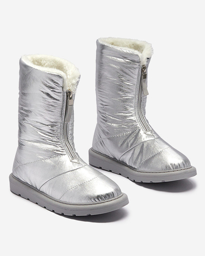 Silberne Damenschuhe a'la Schneestiefel Tirigga- Footwear