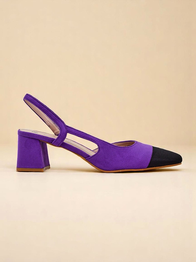 Royalfashion Damen Pumps mit niedrigem Absatz und dekorativer Spitze Eleganzo
