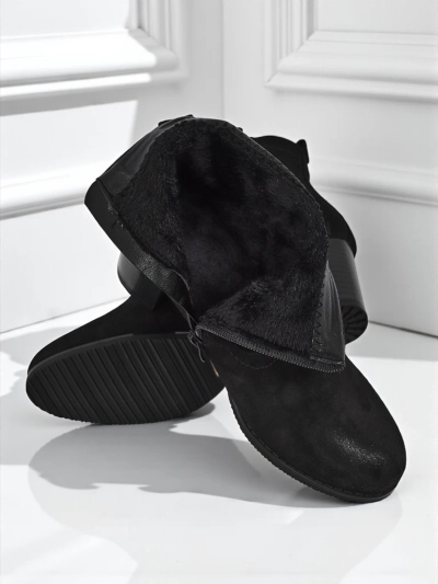 Damen Stiefeletten aus Eco-Wildleder mit Absatz Crimson Echo