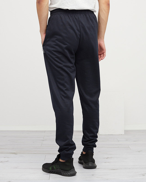Темно-сині чоловічі бавовняні спортивні штани з кишенями - Одяг