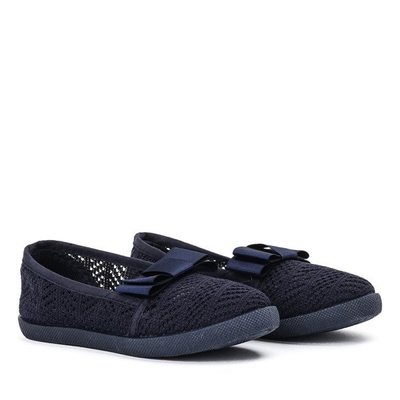 Marineblaue Slipper für Mädchen Tabbi - Schuhe