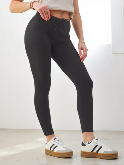 Royalfashion Damen gestreifte Baumwollleggings